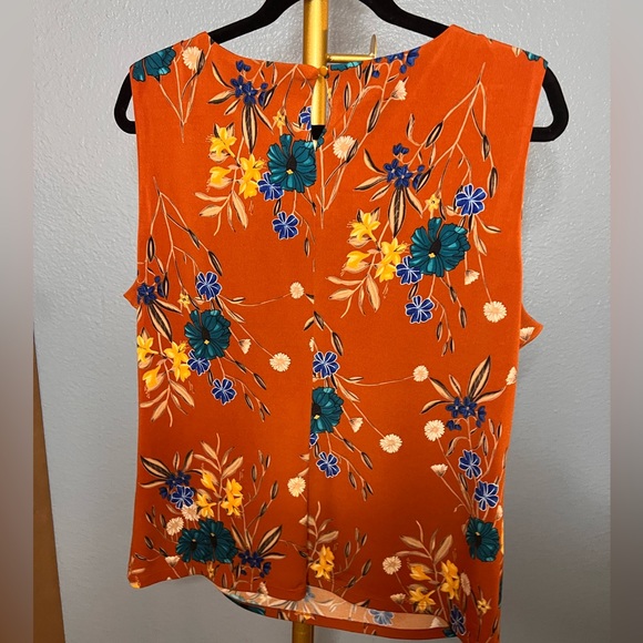 Calvin Klein vibrant floral sleeveless top XL - Picture 2 of 5